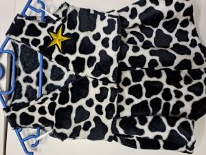 Kids Costumes to Hire - Cowprint Waistcoat with star & Skirt - GIRL